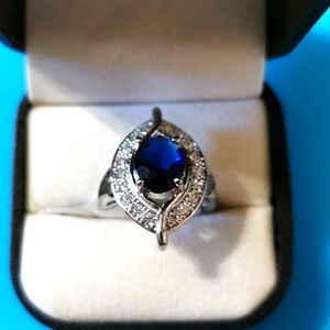 Blue and White Sapphire